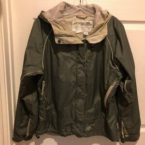 Trespass Adventure Womens Medium Waterproof Army Green Packaway Jacket